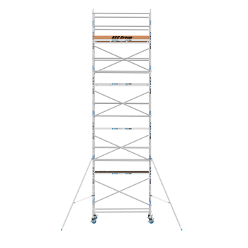 Torre de andaime móvel Premium PRO 75x190 10,20 m de altura de trabalho