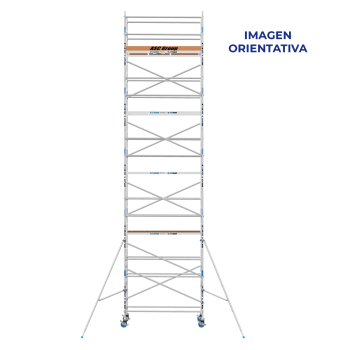 Torre de andamio móvil Premium PRO 90x190 11,20 m altura de trabajo