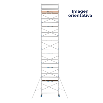 Torre de andamio móvil Premium PRO 90x190 15,20 m altura de trabajo